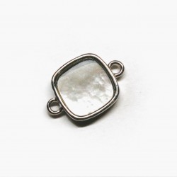 Nacre Spacer Lux 15x10 mm 1 pcs. (F13L1012) Size - 15x10 mm  Internal hole diameter - 1 mm  Weight ~ 1,7 gr.