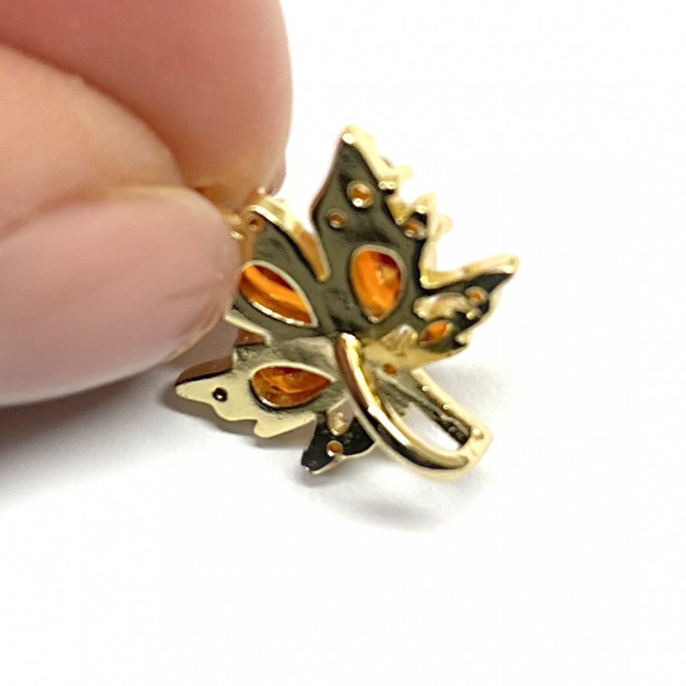 Pendant with zircons Lux 17x15mm 1pcs. (F12L3081) 