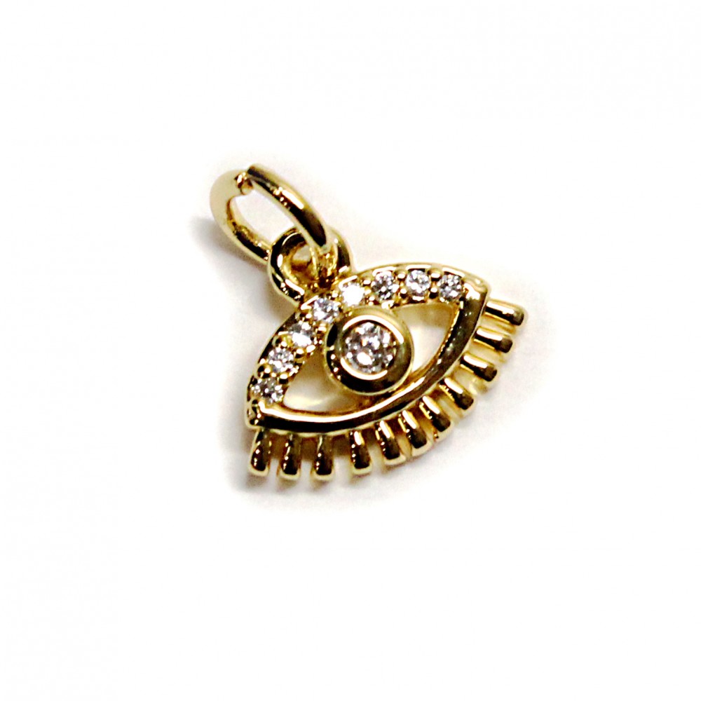Pendant with zircons Lux 12x12mm 1pcs. (F12L3013) 