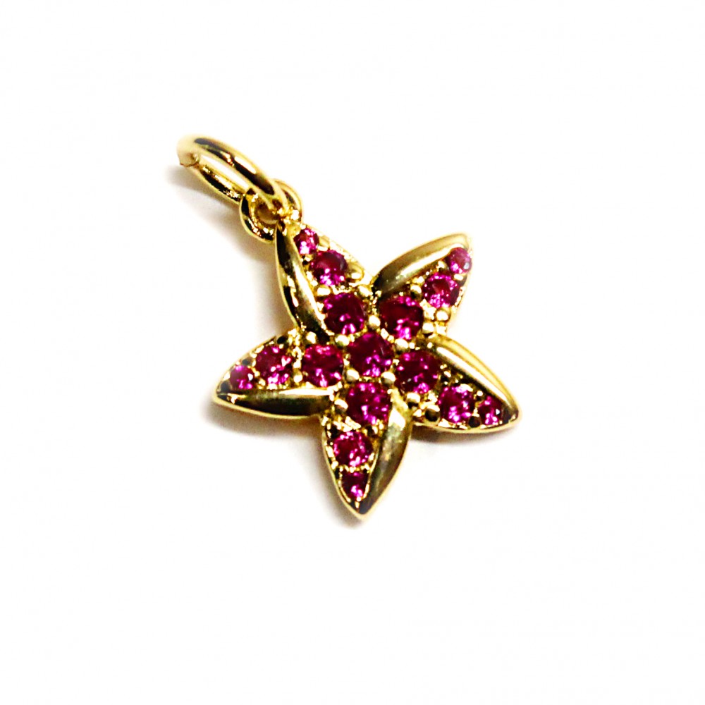 Pendant with zircons Lux 17x12mm 1pcs. (F12L3015) 
