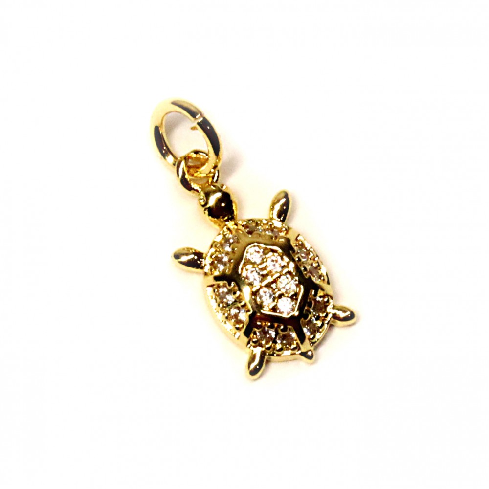 Pendant with zircons Lux 18x8mm 1pcs. (F12L3032) 