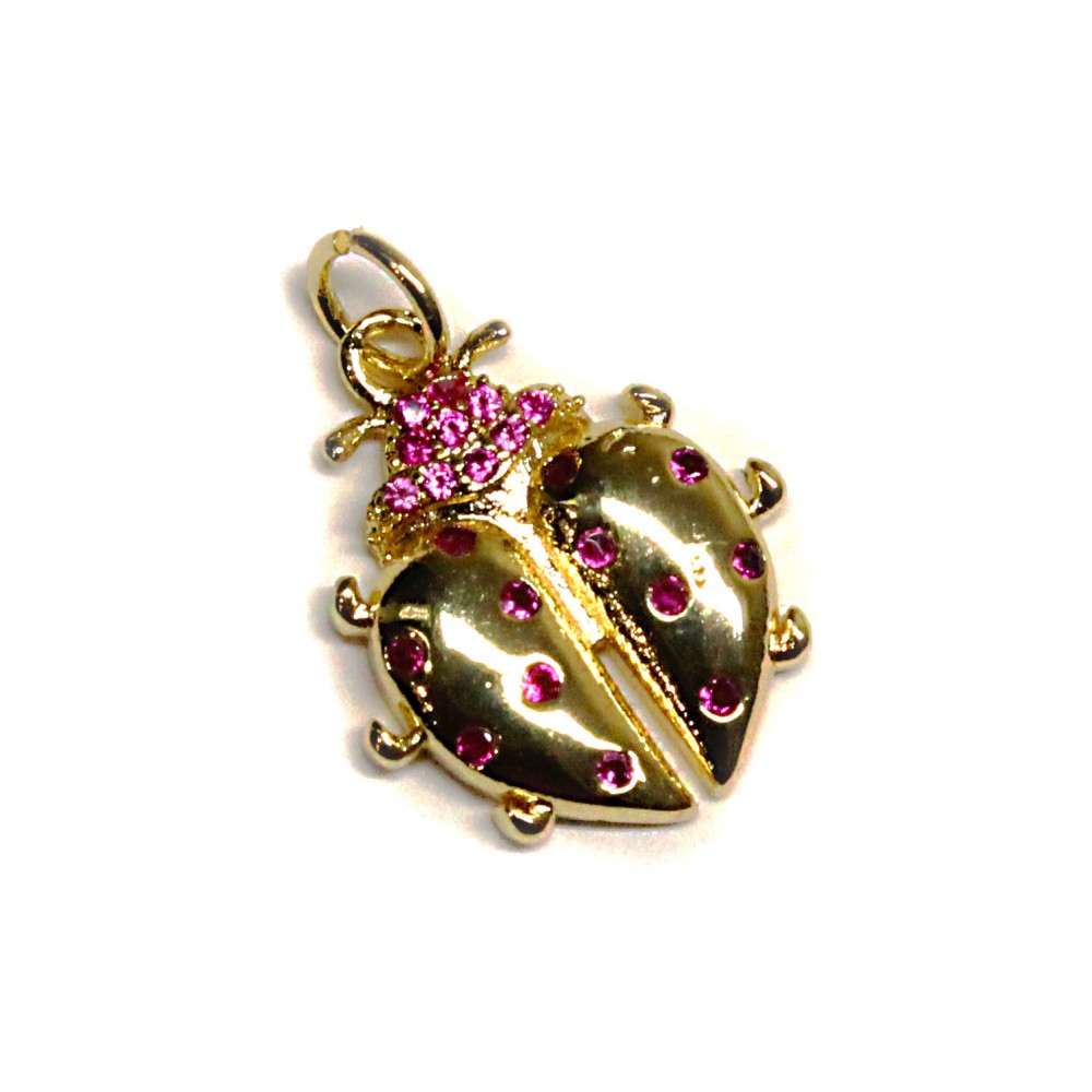 Pendant with zircons Lux 20x14mm 1pcs. (F12L3059) 