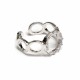Adjustable ring with zircons "LUX" (F90L1108)