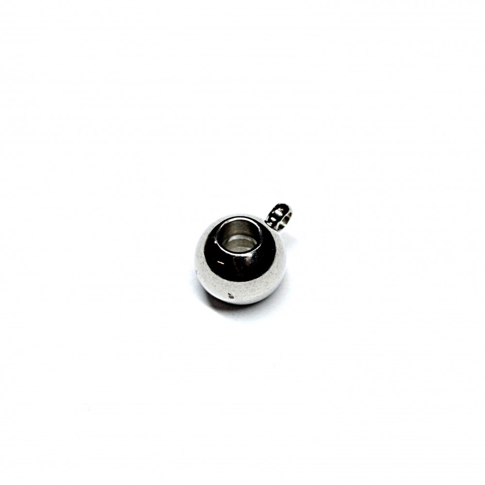 Stainless steel spacer with loop (Bails) 6x8x10,5mm 1pcs. (F18N1002)