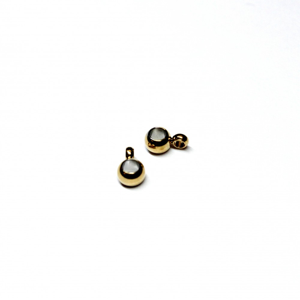 Stainless steel spacer with loop (Bails) 3x4x6mm 2pcs. (F18N3001)