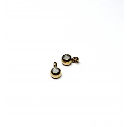 Stainless steel spacer with loop (Bails) 3x4x6mm 2pcs. (F18N3001)