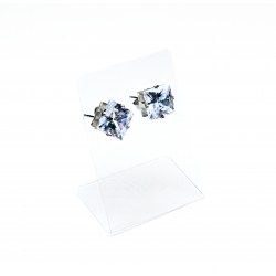 Stainless steel earrings 8х8 mm 2pcs. (F02N1001) 