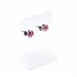 Stainless steel earrings 5х5 mm 2pcs. (F02N1002) 