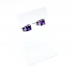Stainless steel earrings 5х5 mm 2pcs. (F02N1003) 