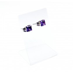 Stainless steel earrings 5х5 mm 2pcs. (F02N1003) 