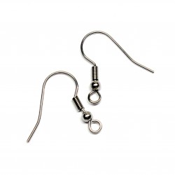 Stainless steel earrings 20x0,5mm 2pcs. (F02N1030) 