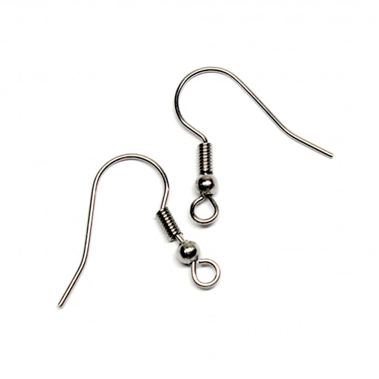 Stainless steel earrings 20x0,5mm 2pcs. (F02N1030)