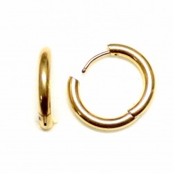 Stainless-Congo steel earrings 20x3mm 2pcs. (F02N3011)