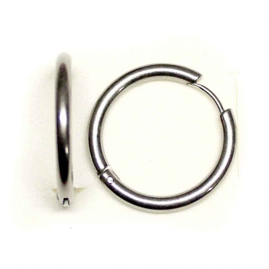 Ohrringe aus rostfreiem-Congo Stahl 23,5x2,5mm 2pcs. (F02N1012)