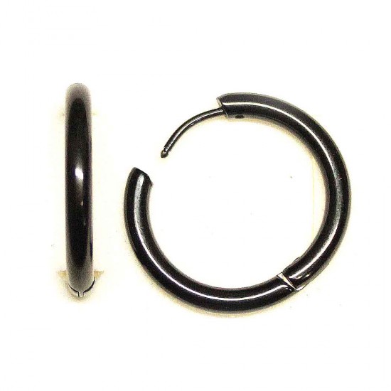 Ohrringe aus rostfreiem-Congo Stahl 24x3mm 2pcs. (F02N7014)