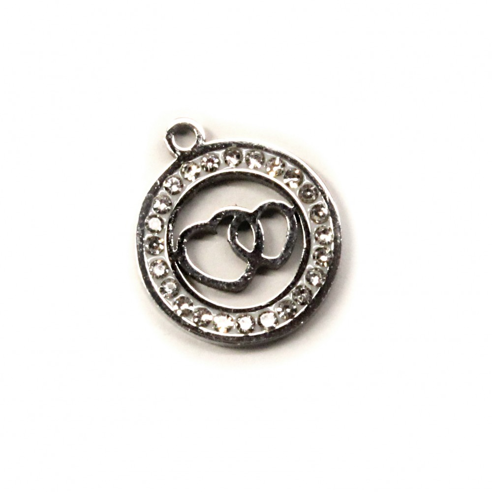 Stainless steel pendant 16x14mm 1pcs. (F12N1060) 