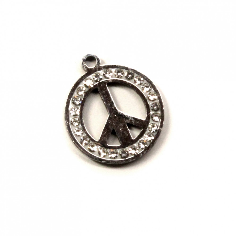 Stainless steel pendant 16x14mm 1pcs. (F12N1063) 