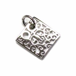 Stainless steel pendant 14x10mm 1pcs. (F12N1056)