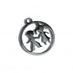 Stainless steel pendant 17x15mm 1pcs. (F12N1023)