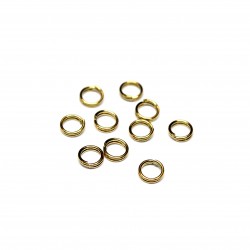 Stainless steel double rings 4mm 10pcs. (F05N32041)
