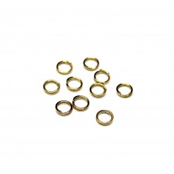 Stainless steel double rings 4mm 10pcs. (F05N32041)
