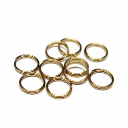 Stainless steel double rings 7mm 10pcs. (F05N32071)