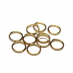 Stainless steel double rings 7mm 10pcs. (F05N32071)