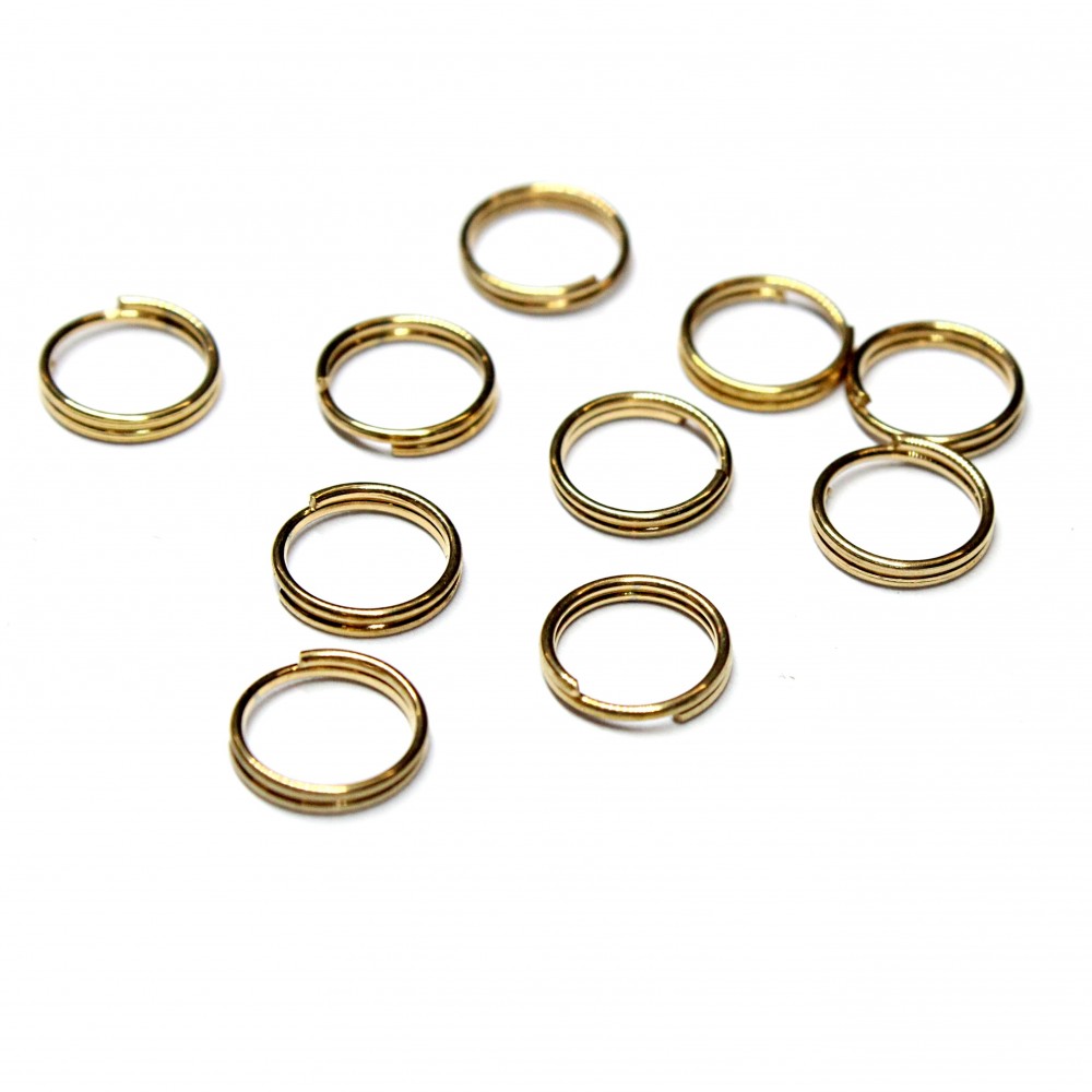 Stainless steel double rings 8mm 10pcs. (F05N32081)