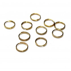 Stainless steel double rings 8mm 10pcs. (F05N32081)