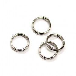 Stainless steel double rings 6mm 4pcs. (F05N12061)