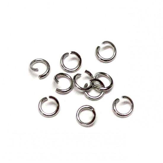 Fornituras acero anillos 3mm 10pcs. (F05N11031)