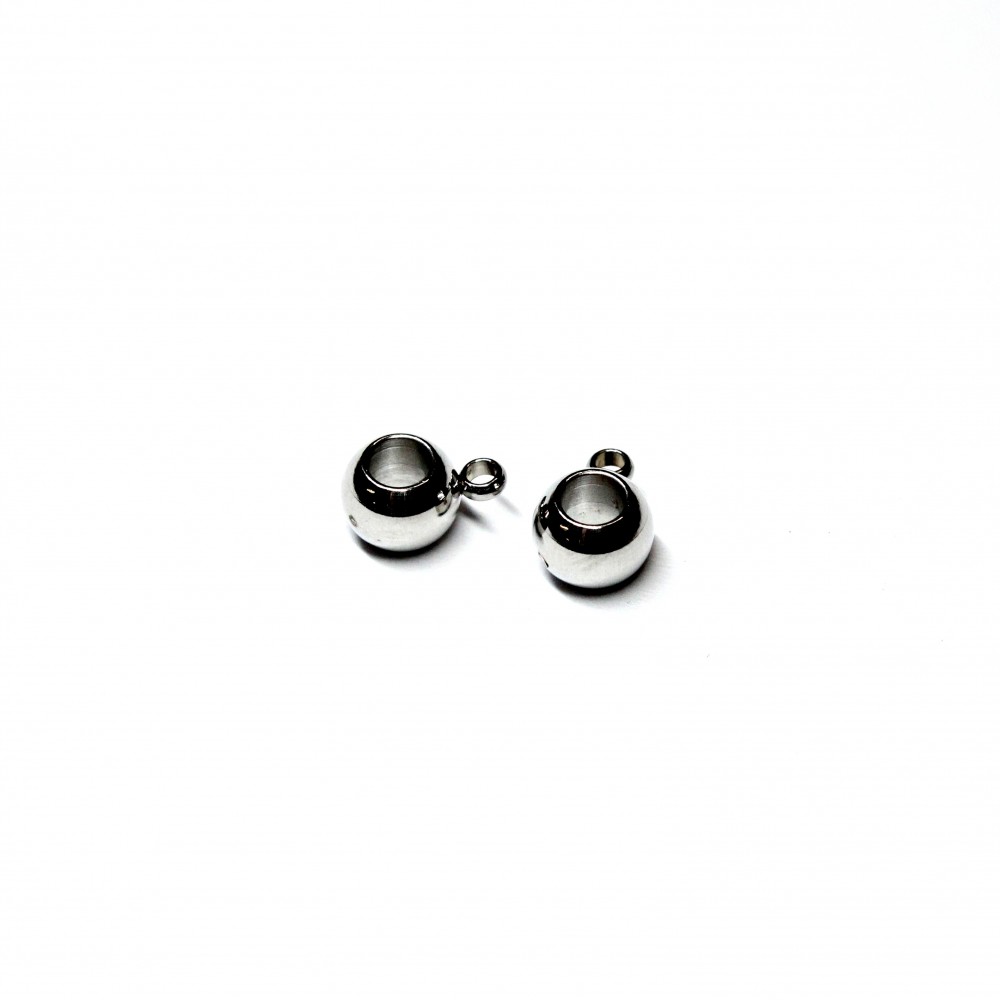 Stainless steel spacer with loop (Bails) 4,5x6x8mm 2pcs. (F18N1001)