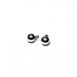 Stainless steel spacer with loop (Bails) 4,5x6x8mm 2pcs. (F18N1001)