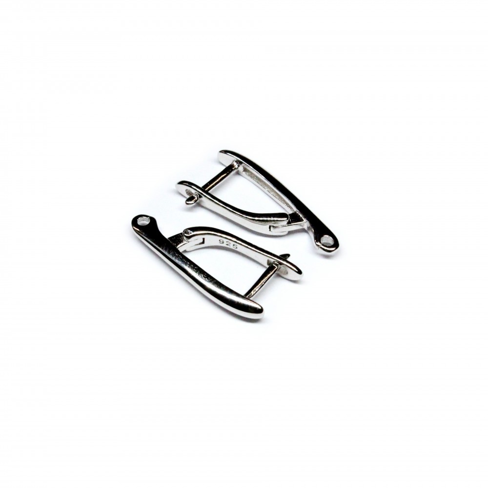 Silver earring fittings - 22x10mm 2 pcs. (F02S1080) 