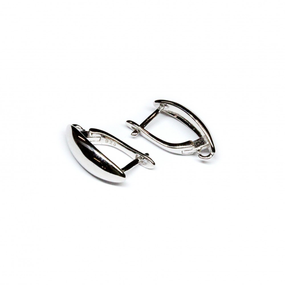 Silver earring fittings - 18х6mm 2 pcs. (F02S1082) 