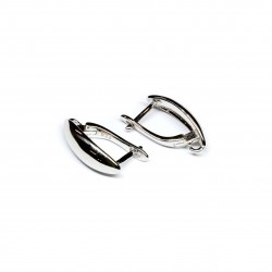 Silver earring fittings - 18х6mm 2 pcs. (F02S1082) 