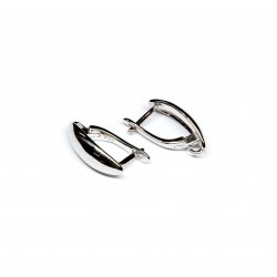 Silver earring fittings - 18х6mm 2 pcs. (F02S1082) 