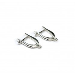 Silver earring fittings - 17х11mm 2 pcs. (F02S2083) 