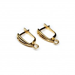 Silver earring fittings - 19х16mm 2 pcs. (F02S3080) 