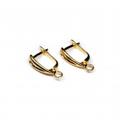Silver earring fittings - 19х16mm 2 pcs. (F02S3080) 