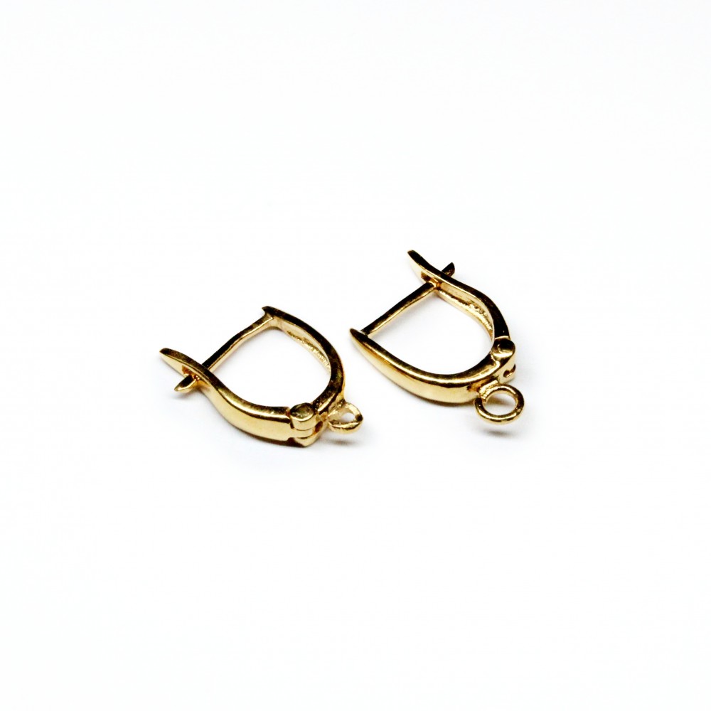 Silver earring fittings - 16х11mm 2 pcs. (F02S3081) 