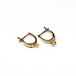 Silver earring fittings - 16х11mm 2 pcs. (F02S3081) 