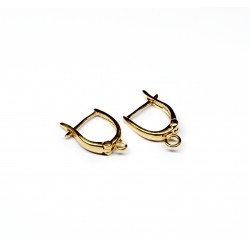 Silver earring fittings - 16х11mm 2 pcs. (F02S3081) 