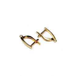 Silver earring fittings - 16х11mm 2 pcs. (F02S3082) 