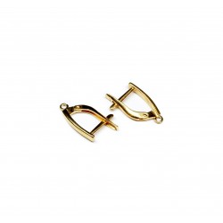 Silver earring fittings - 16х11mm 2 pcs. (F02S3082) 