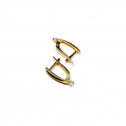 Silver earring fittings - 19х12mm 2 pcs. (F02S3083) 