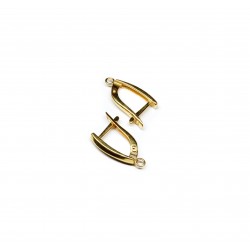 Silver earring fittings - 19х12mm 2 pcs. (F02S3083) 