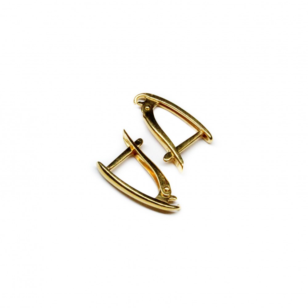 Silver earring fittings - 18х11mm 2 pcs. (F02S3084) 