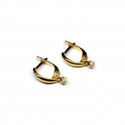 Silver earring fittings - 17x11mm 2 pcs. (F02S3085) 
