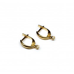 Silver earring fittings - 17x11mm 2 pcs. (F02S3085) 